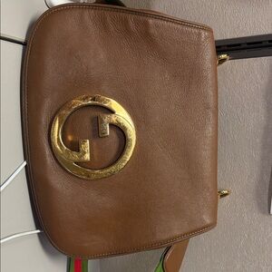 Gucci Brown Crossbody Bag with Gold Logo
